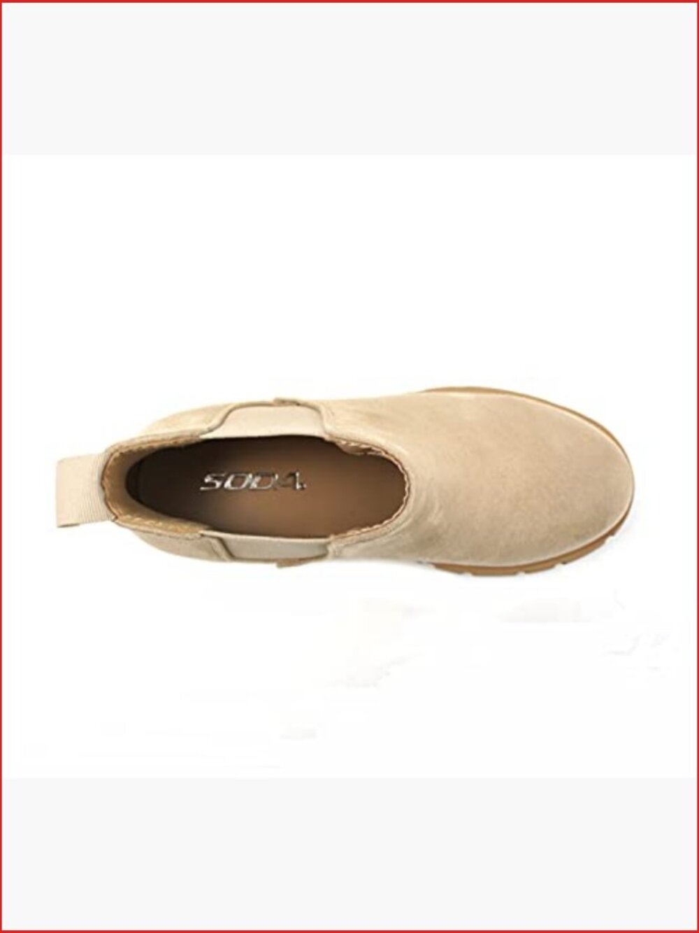Lug Sole Mid Heel Chelsea Ankle Bootie with Elastic Gore - Picture 5 of 5